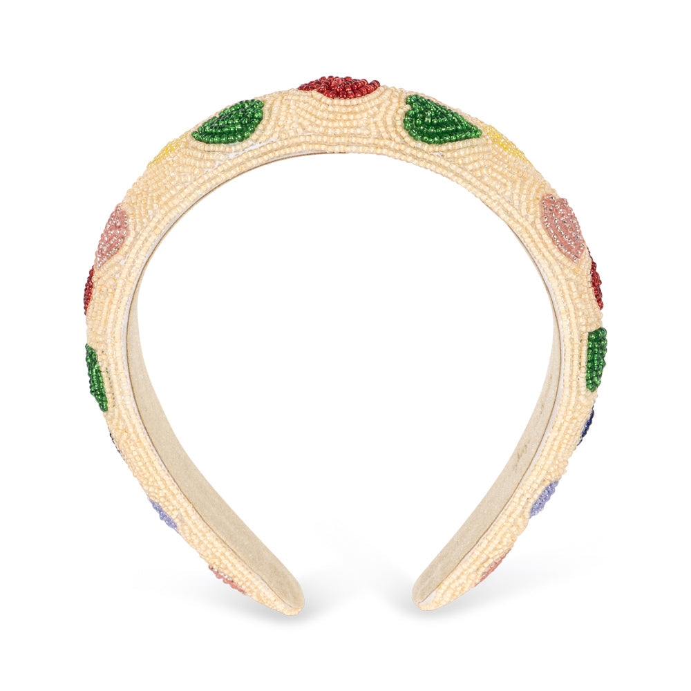 Konges Sløjd Coeur Beaded Hair Brace Coeur Coloré - kids beaded hair brace