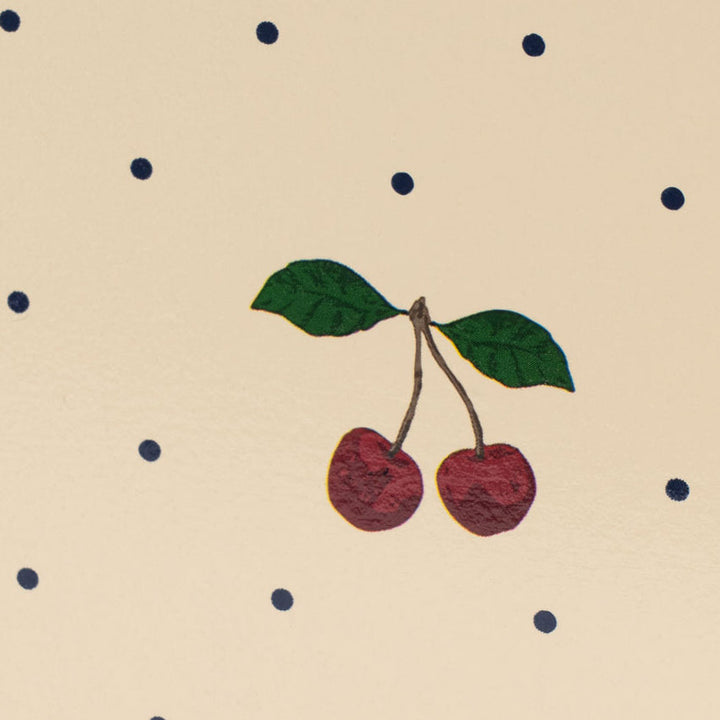 Konges Sløjd Doll Bed FSC in Big Cherry - cherry print detail