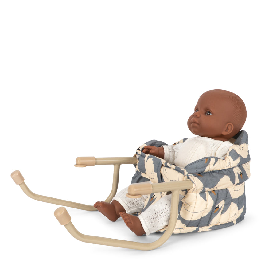 Konges Sløjd Doll Table Chair in Swan - attached to table