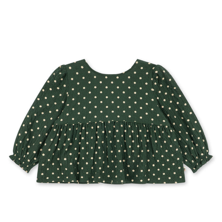 Konges Sløjd Elin Bow Blouse GOTS in Dot Marseille