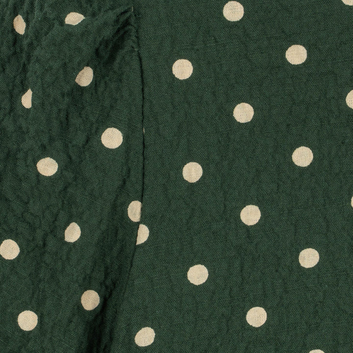Konges Sløjd Elin Bow Blouse GOTS in Dot Marseille - cuff detail