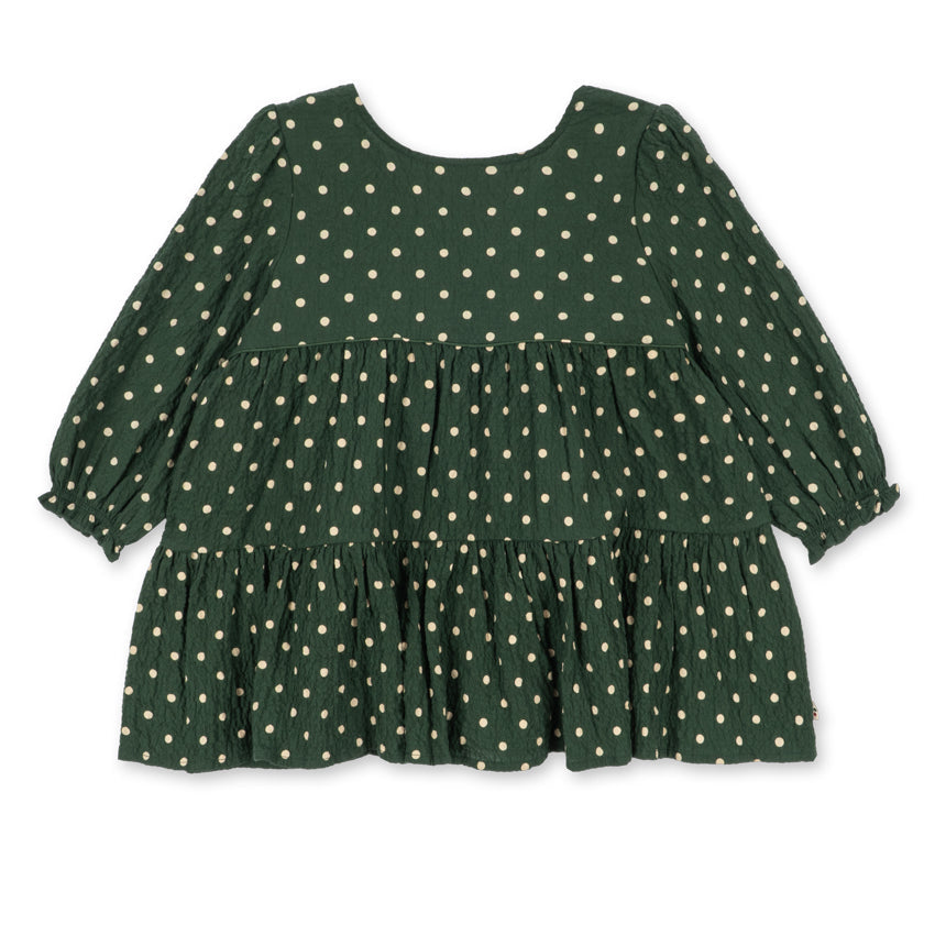 Konges Sløjd Elin LS Bow Dress GOTS in Dot Marseille