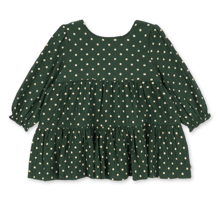 Konges Sløjd Elin LS Bow Dress GOTS in Dot Marseille