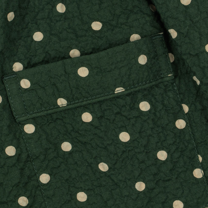Konges Sløjd Elin Pants GOTS in Dot Marseille - hem slit detail