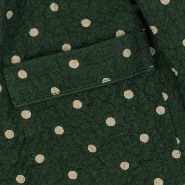Konges Sløjd Elin Pants GOTS in Dot Marseille - hem slit detail