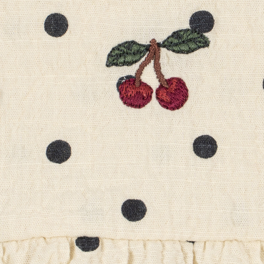 Konges Sløjd Elin Romper GOTS in Dot Avena - cuff detail