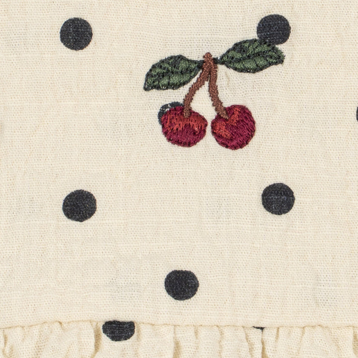 Konges Sløjd Elin Romper GOTS in Dot Avena - cuff detail