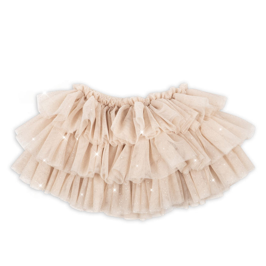 Konges Sløjd Fay Skirt GRS in Bleached Sand - tulle layers detail