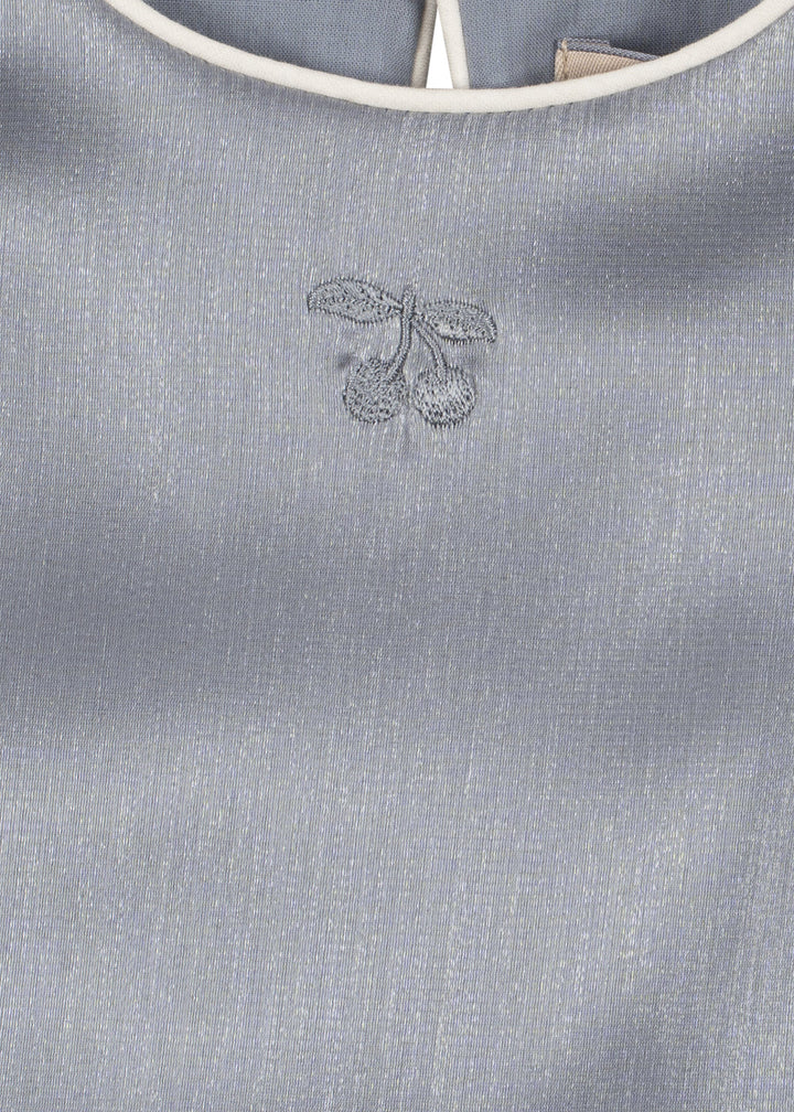 KONGES SLOJD FIA FRILL DRESS GRS: SLEET