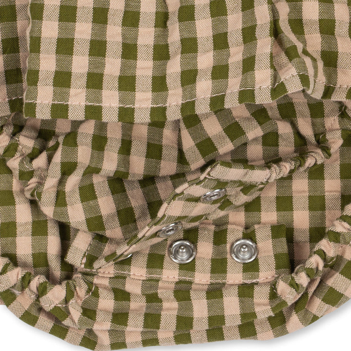 Konges Sløjd Kim Romper Avocado Check - baby organic cotton romper