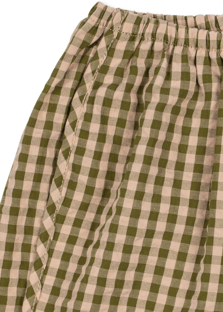 Konges Sløjd Kim Slit Pants GOTS: Avocado Check