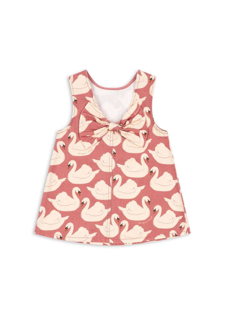 Konges Sløjd Magot Bow Dress GOTS: Swan Rose