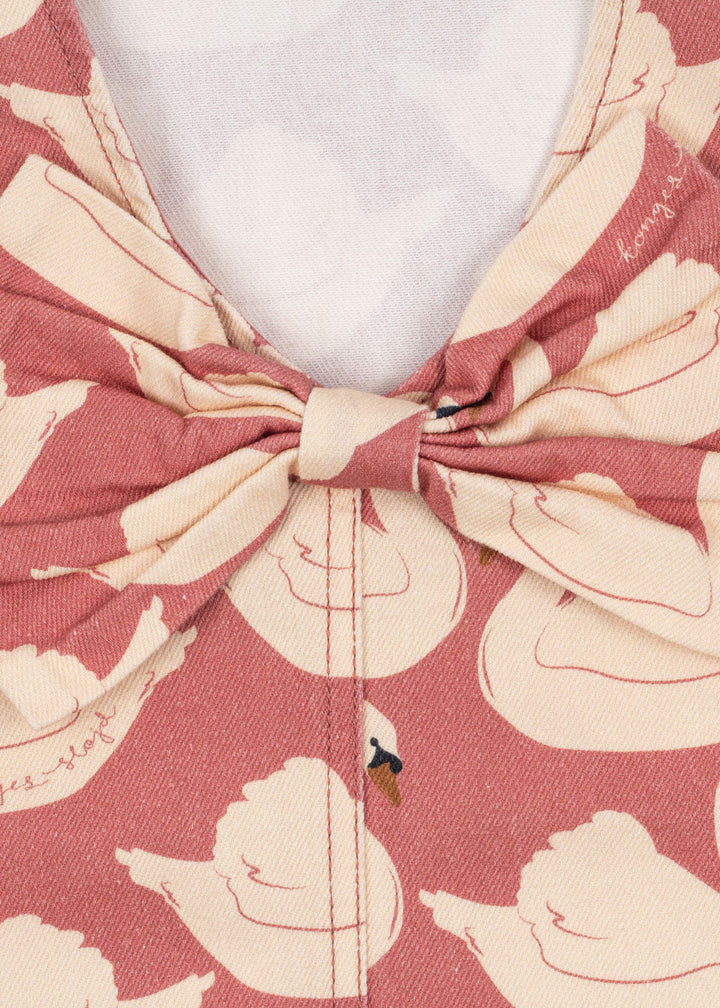 Konges Sløjd Magot Bow Dress GOTS: Swan Rose