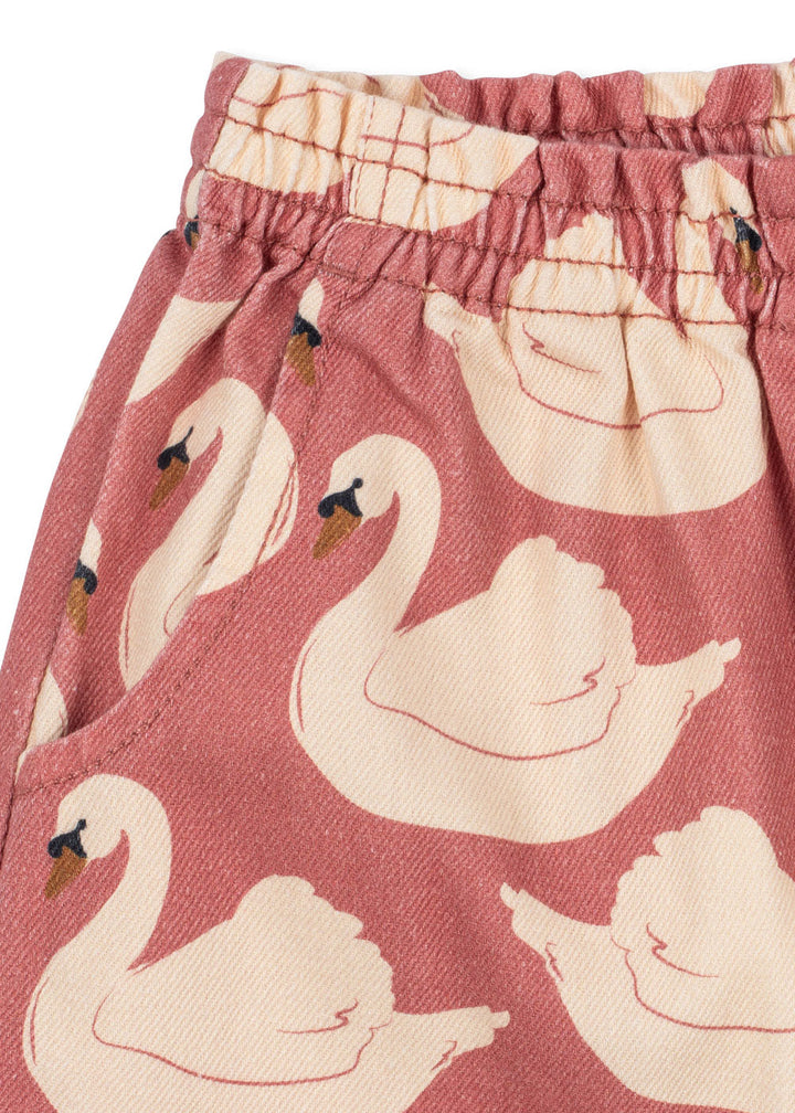 Konges Sløjd Magot Frill Pants GOTS: Swan Rose