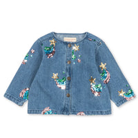 KONGES SLOJD MAGOT SEQUIN DENIM JACKET: RAINBOW STAR