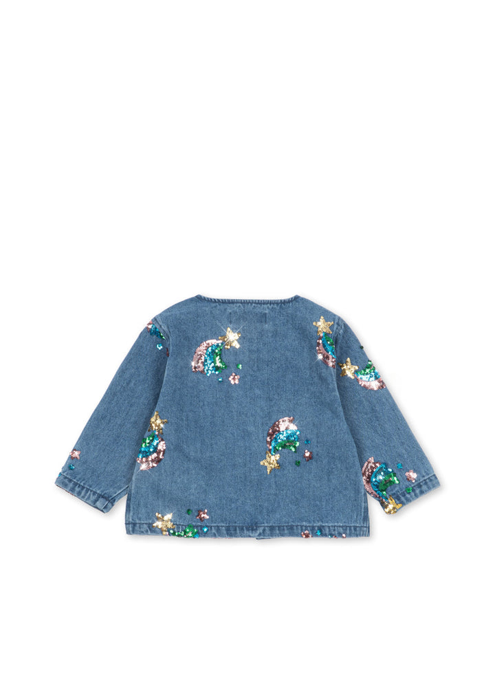 Konges Sløjd Magot Sequin Denim Jacket Rainbow Star