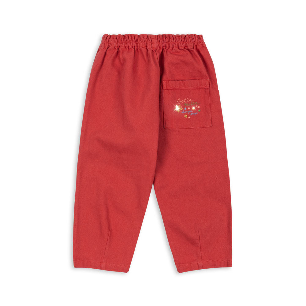 Konges Sløjd Magot Sequin Frill Pants GOTS: Cardinal - alternate angle