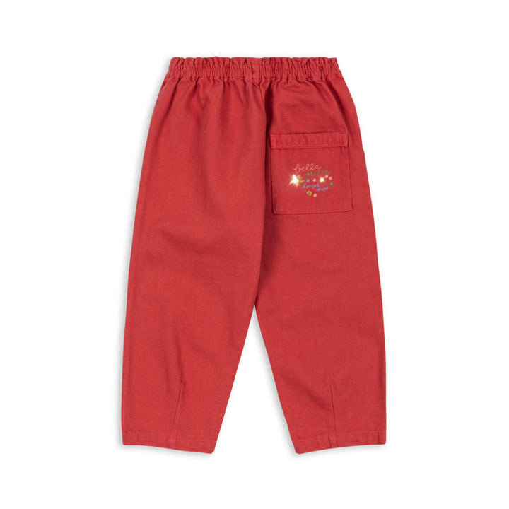 Konges Sløjd Magot Sequin Frill Pants GOTS: Cardinal - alternate angle