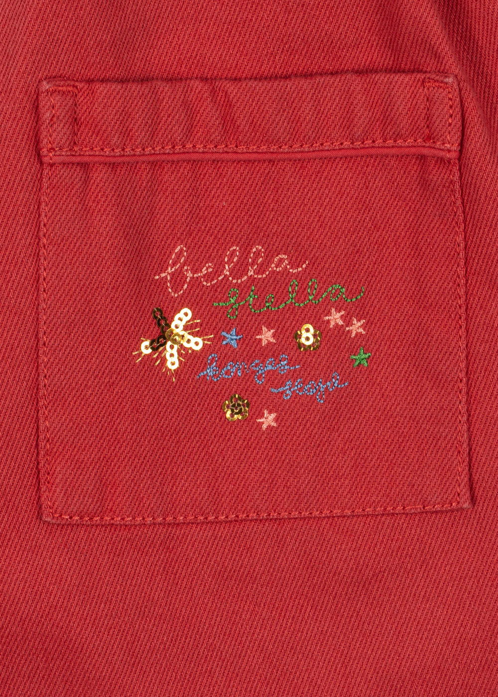 Konges Sløjd Magot Sequin Frill Pants GOTS: Cardinal - angle 3