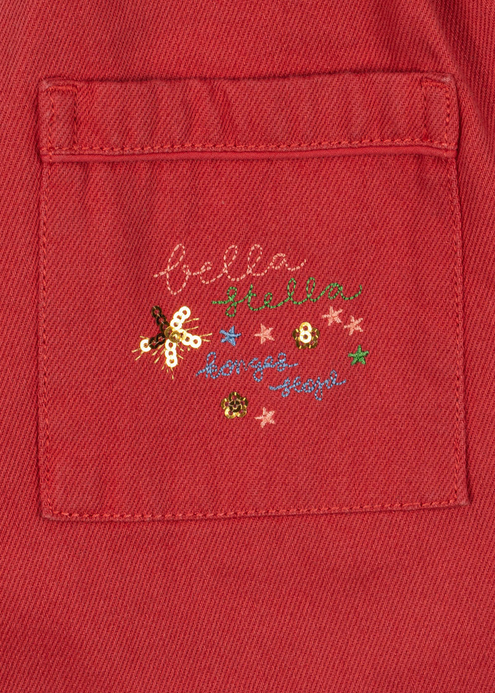 Konges Sløjd Magot Sequin Frill Pants GOTS: Cardinal - angle 3
