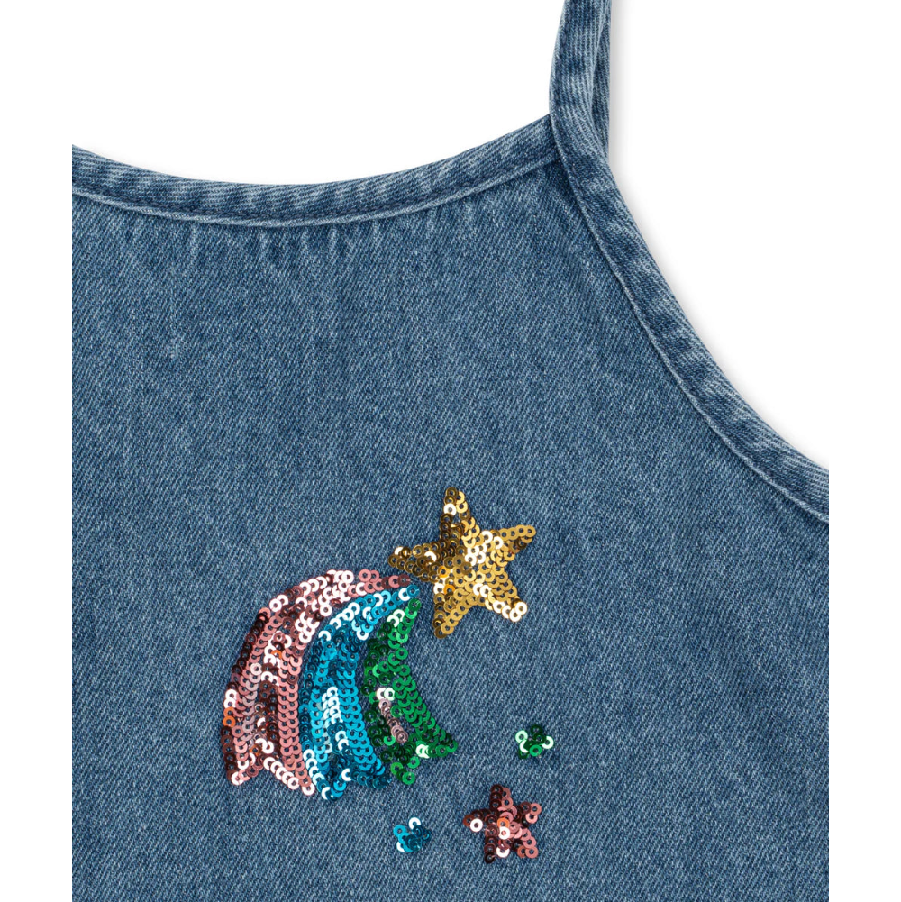 KONGES SLOJD MAGOT SEQUIN STRAP DRESS: RAINBOW STAR