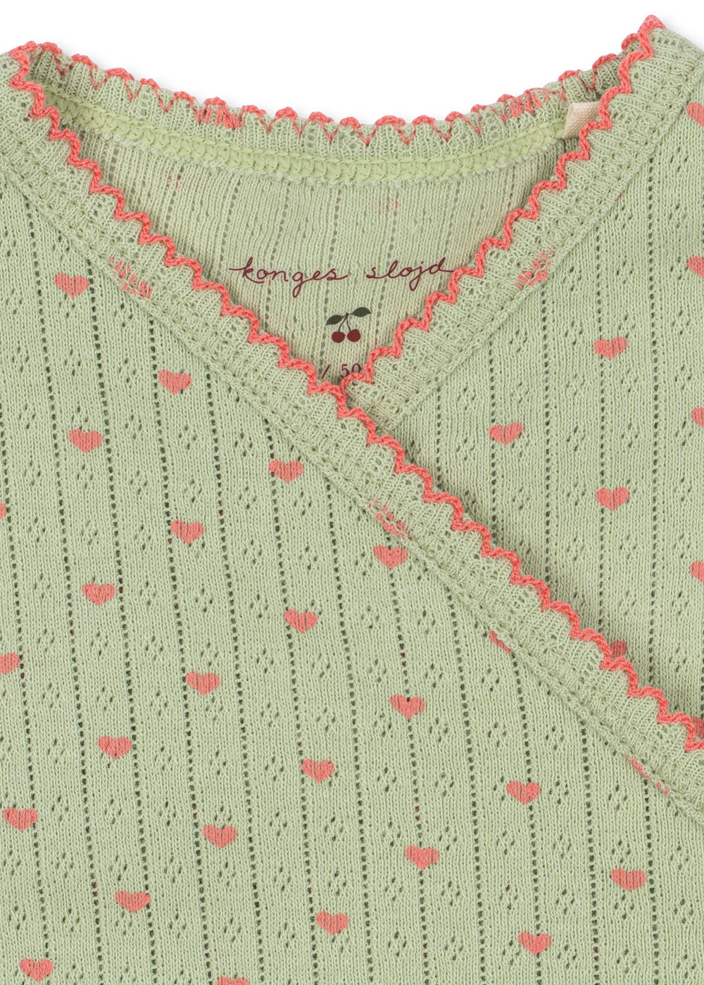 Konges Sløjd Minnie Newborn Onesie GOTS: Coeur Lint - angle 3