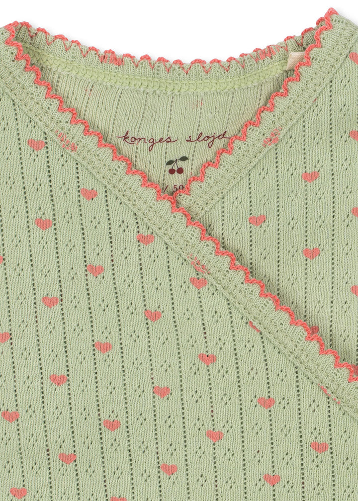 Konges Sløjd Minnie Newborn Onesie GOTS: Coeur Lint - angle 3