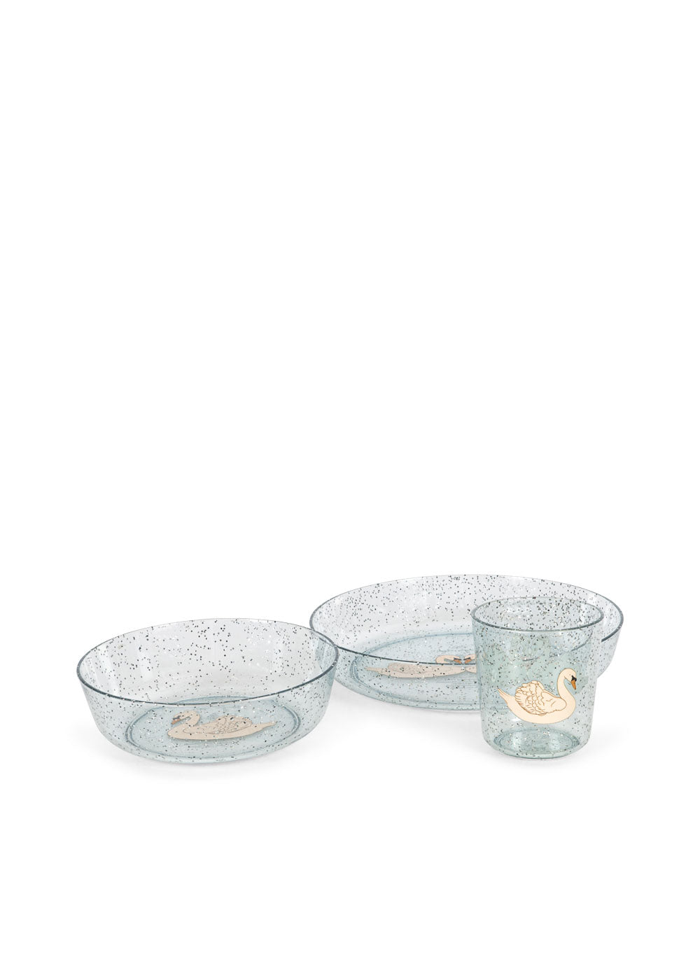 Konges Slojd Sparkly Dinner Set Swan Blue