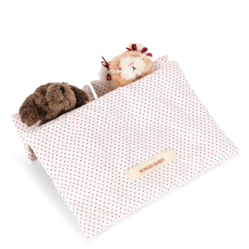 Konges Sløjd Tiny Teddy Best Friends - cat and dog teddies