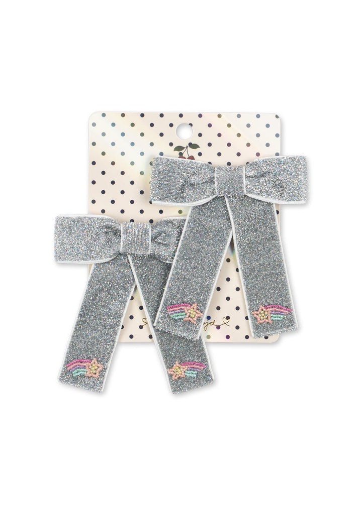 Konges Sløjd 2 Pack Juliette Bow Hair Clip: Silver