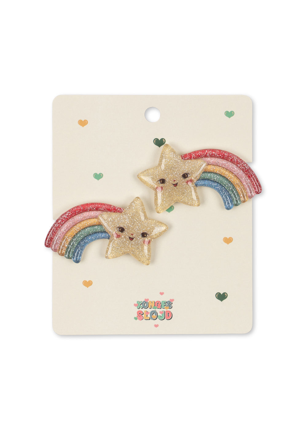 Konges Sløjd 2 Pack Rainbow Star Hair Clip: Multi