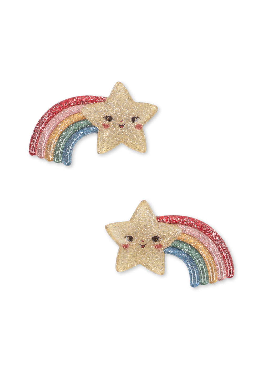 Konges Sløjd 2 Pack Rainbow Star Hair Clip: Multi