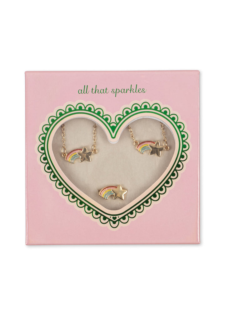 Konges Sløjd Rainbow Star Jewellery Set: Gold