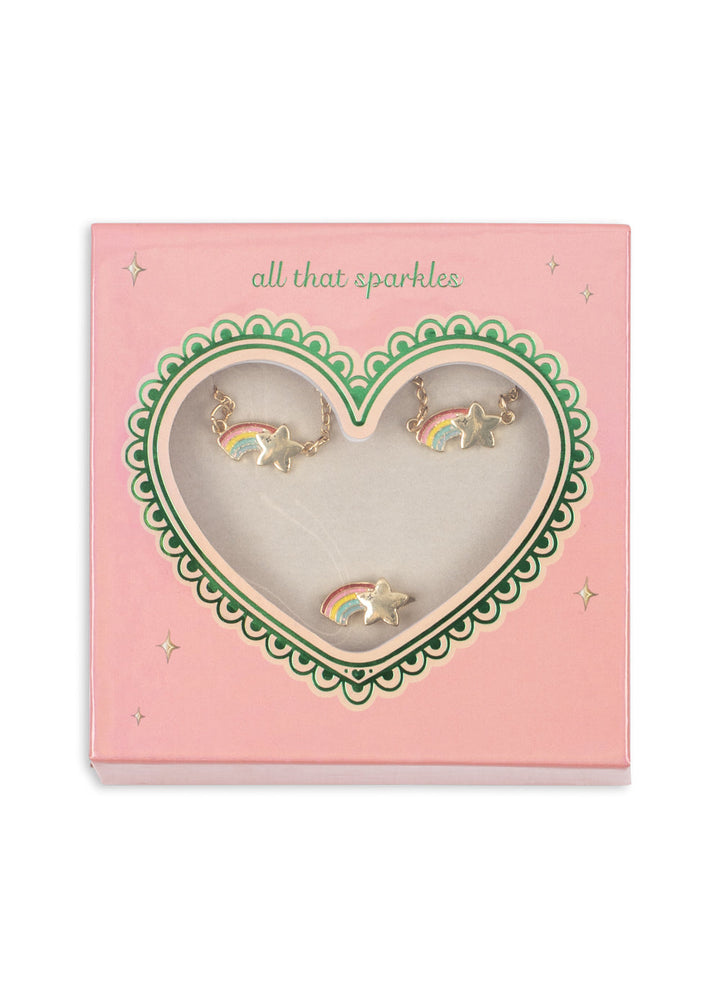 Konges Sløjd Rainbow Star Jewellery Set: Gold