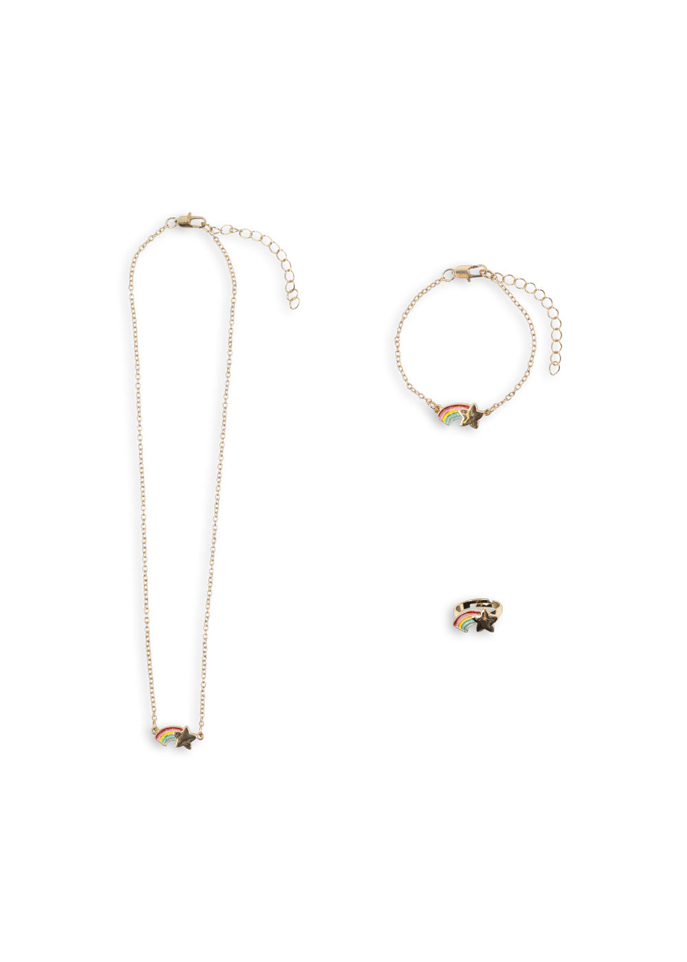 Konges Sløjd Rainbow Star Jewellery Set: Gold
