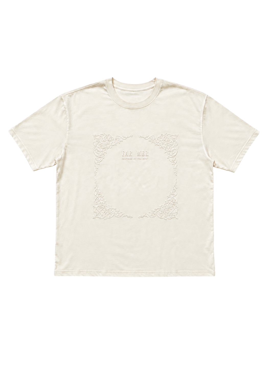 FAR MER PAISLEY EMBOSS CREW TEE 3
