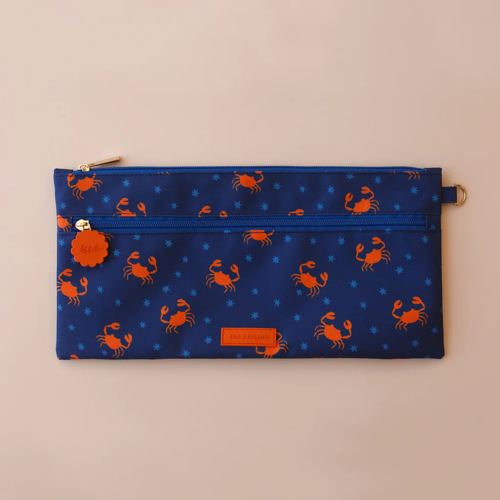 FOX & FALLOW LARGE PENCIL CASE: KING CRABS