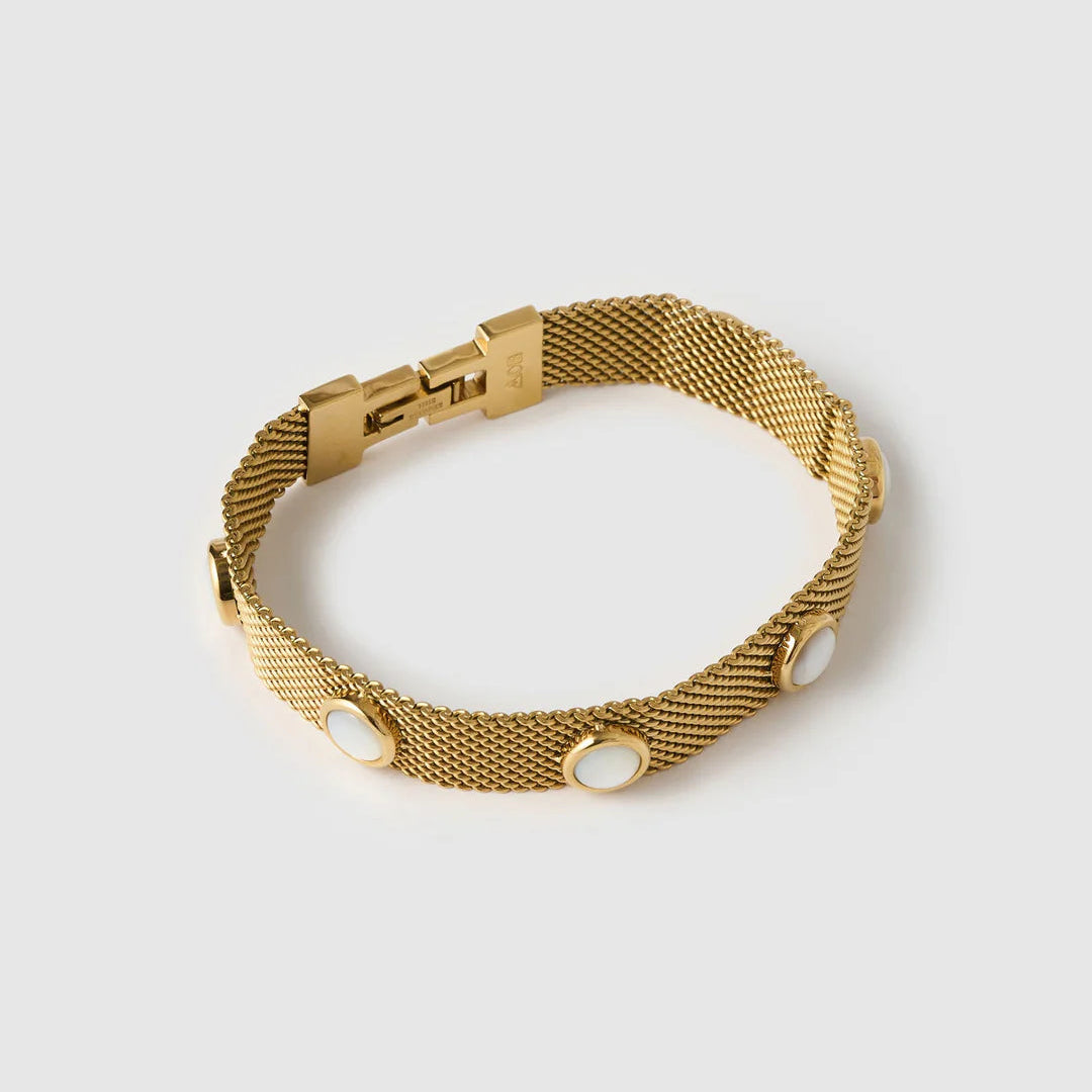 ARMS OF EVE PEYTON MOTHER OF PEARL BRACELET
