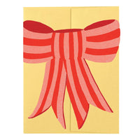 ISATOPIA STRIPY BOW CARD: PINK