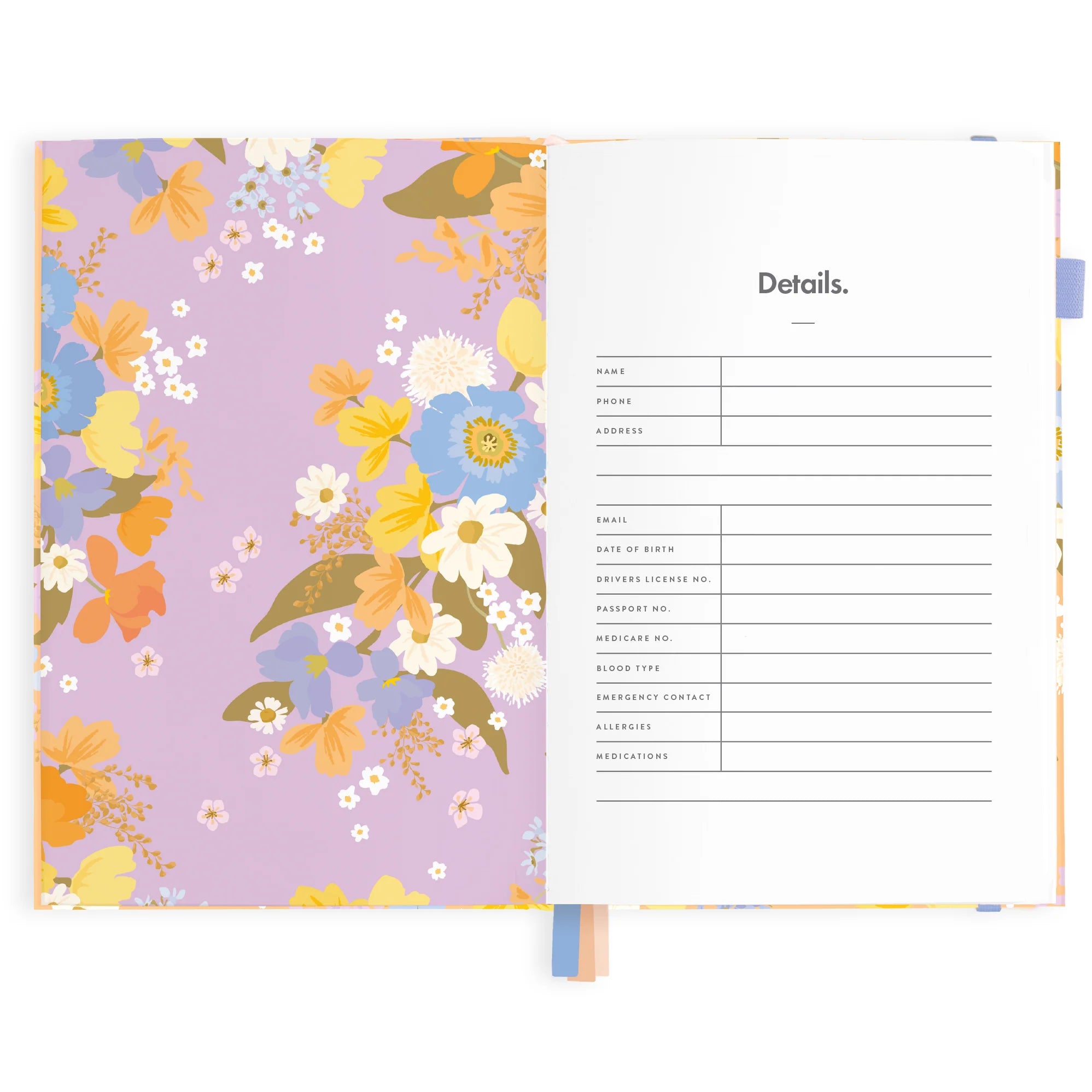 FOX & FALLOW 2025 A5 VERTICAL PLANNER: BOTANIKA PEACH