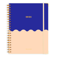 FOX & FALLOW 2025 ACADEMIC VERTICAL A4 PLANNER: COBALT RIPPLE