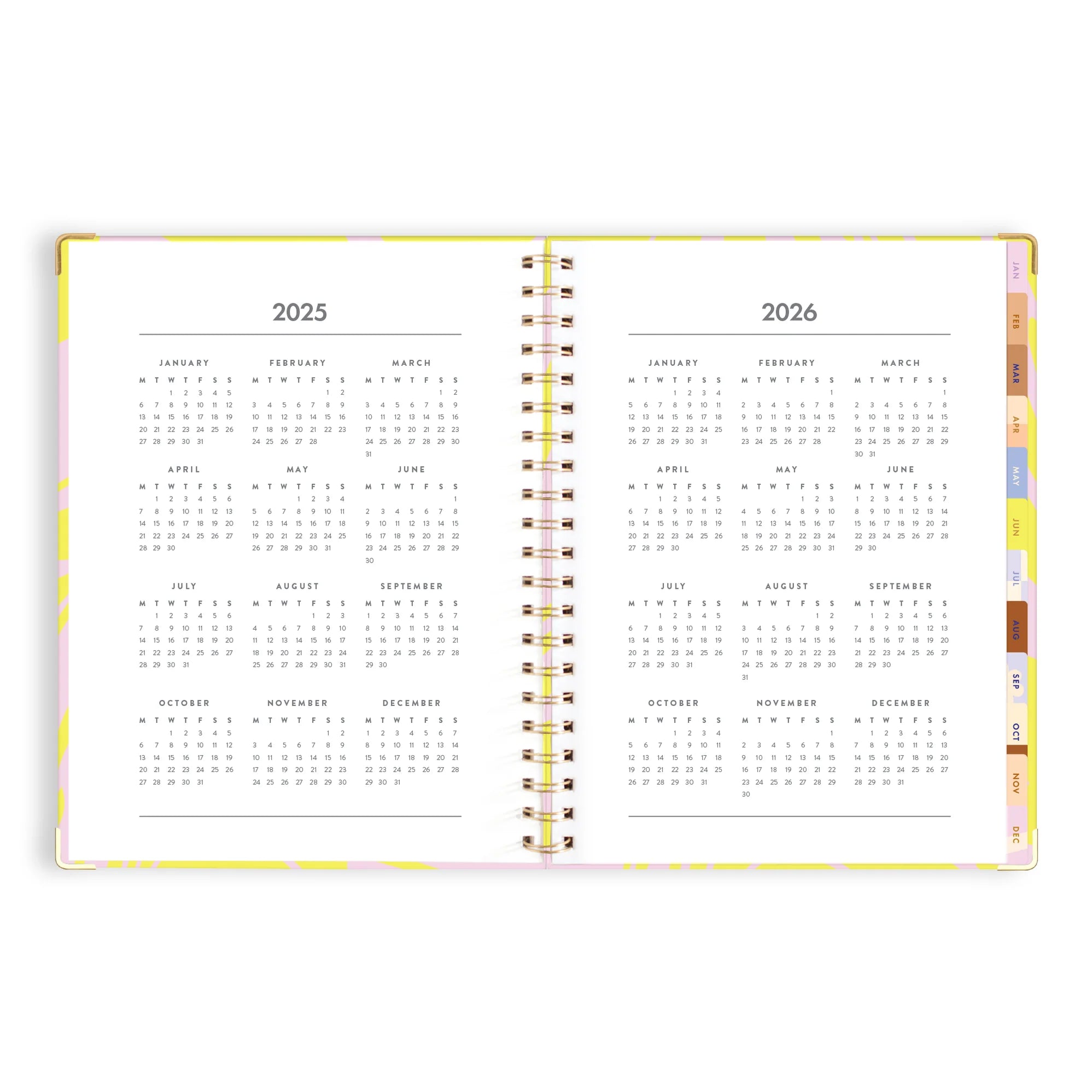 FOX & FALLOW 2025 ACADEMIC VERTICAL A4 PLANNER: ACID WASH