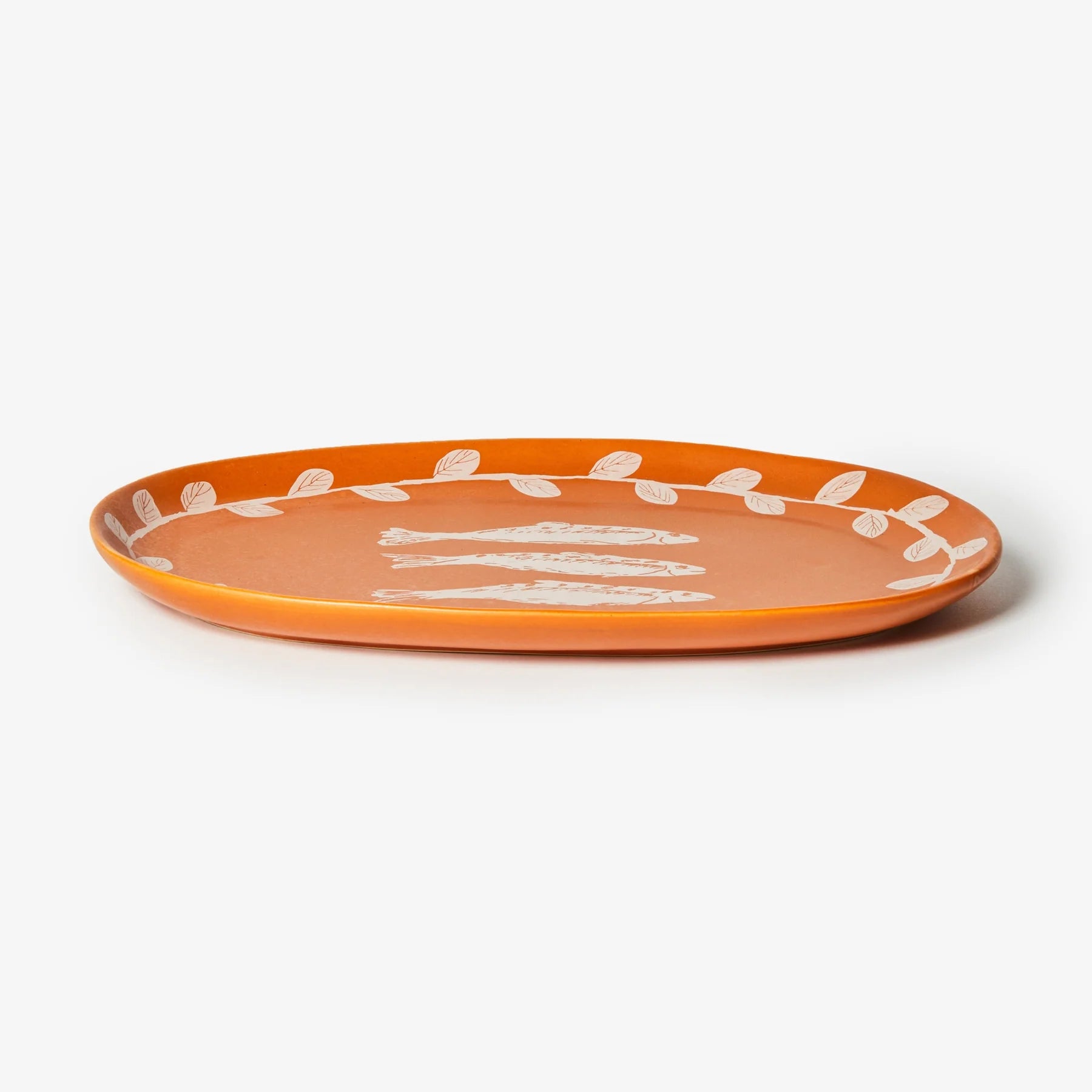 BONNIE AND NEIL SARDINES TAN OVAL PLATE