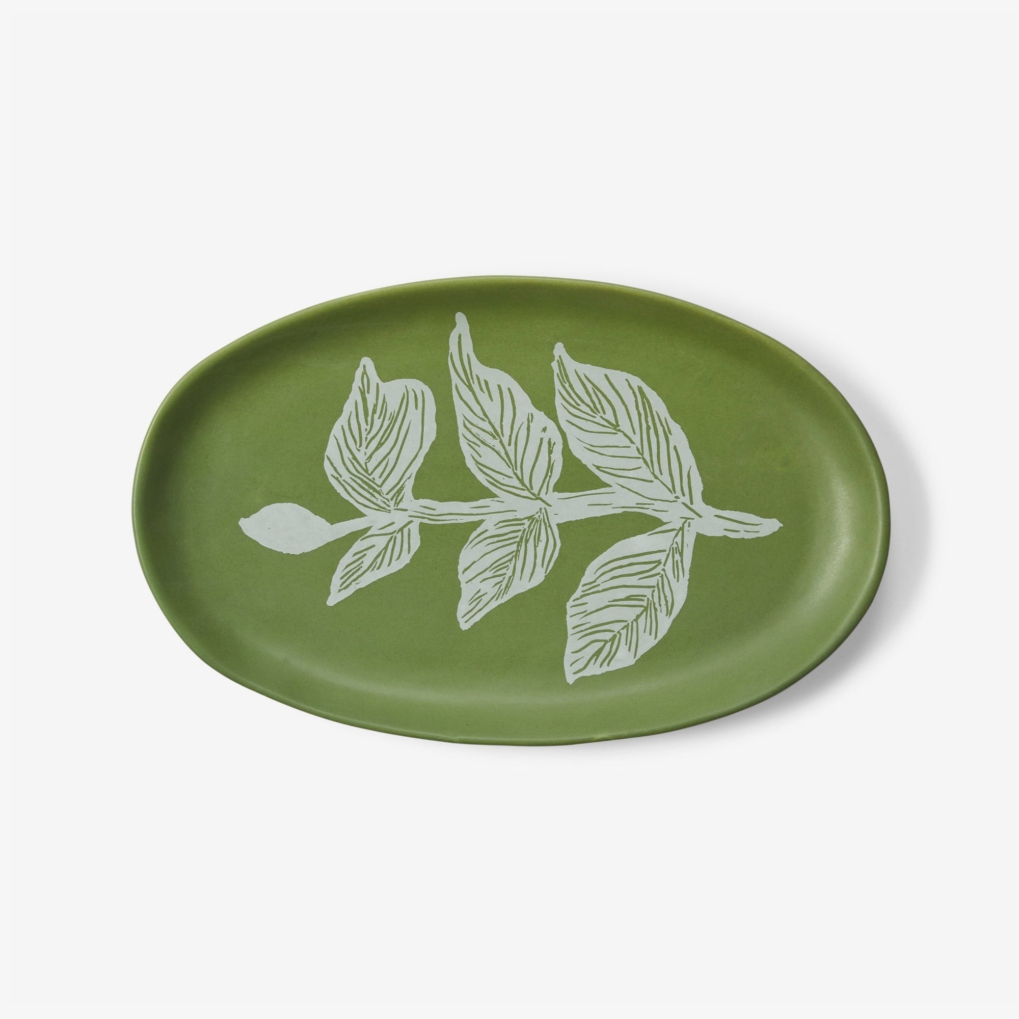BONNIE AND NEIL VINES GREEN OVAL PLATE