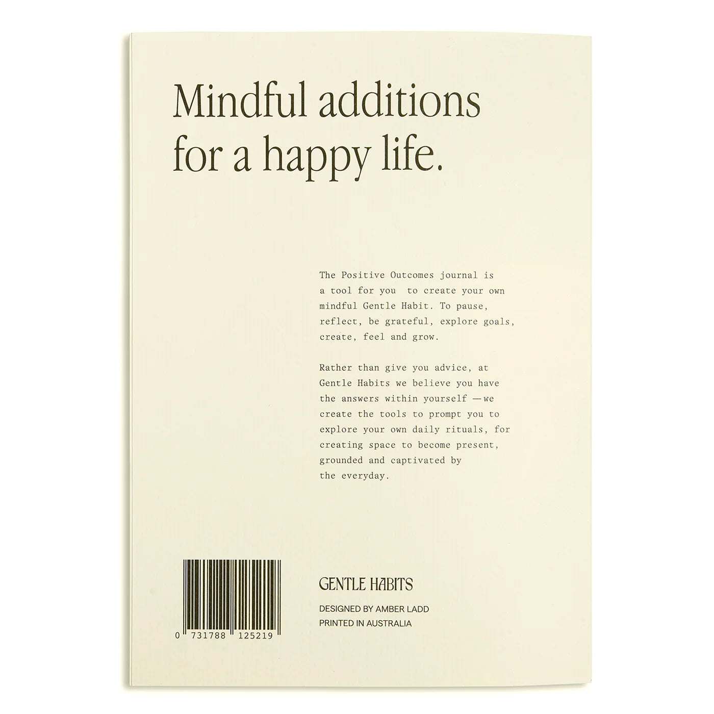 GENTLE HABITS POSITIVE OUTCOME JOURNAL