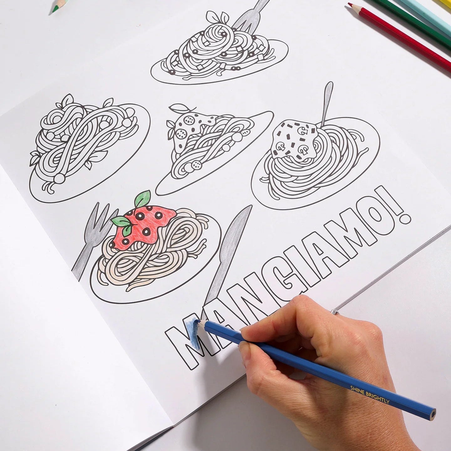 JOURNEY OF SOMETHING PASTA LOVERS COLOURING BOOK