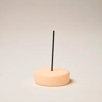 GENTLE HABITS FROSTED GLASS LARGE INCENSE HOLDER: PEACH