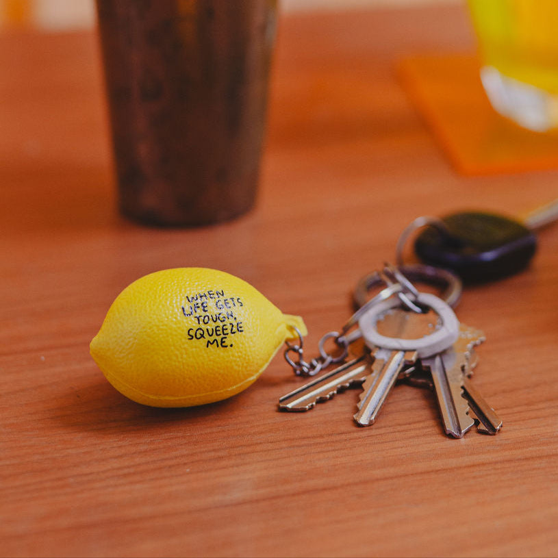 PEOPLE I'VE LOVED LEMON STRESS BALL KEYCHAIN