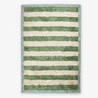 BONNIE AND NEIL STRIPE MINT RUG: MED