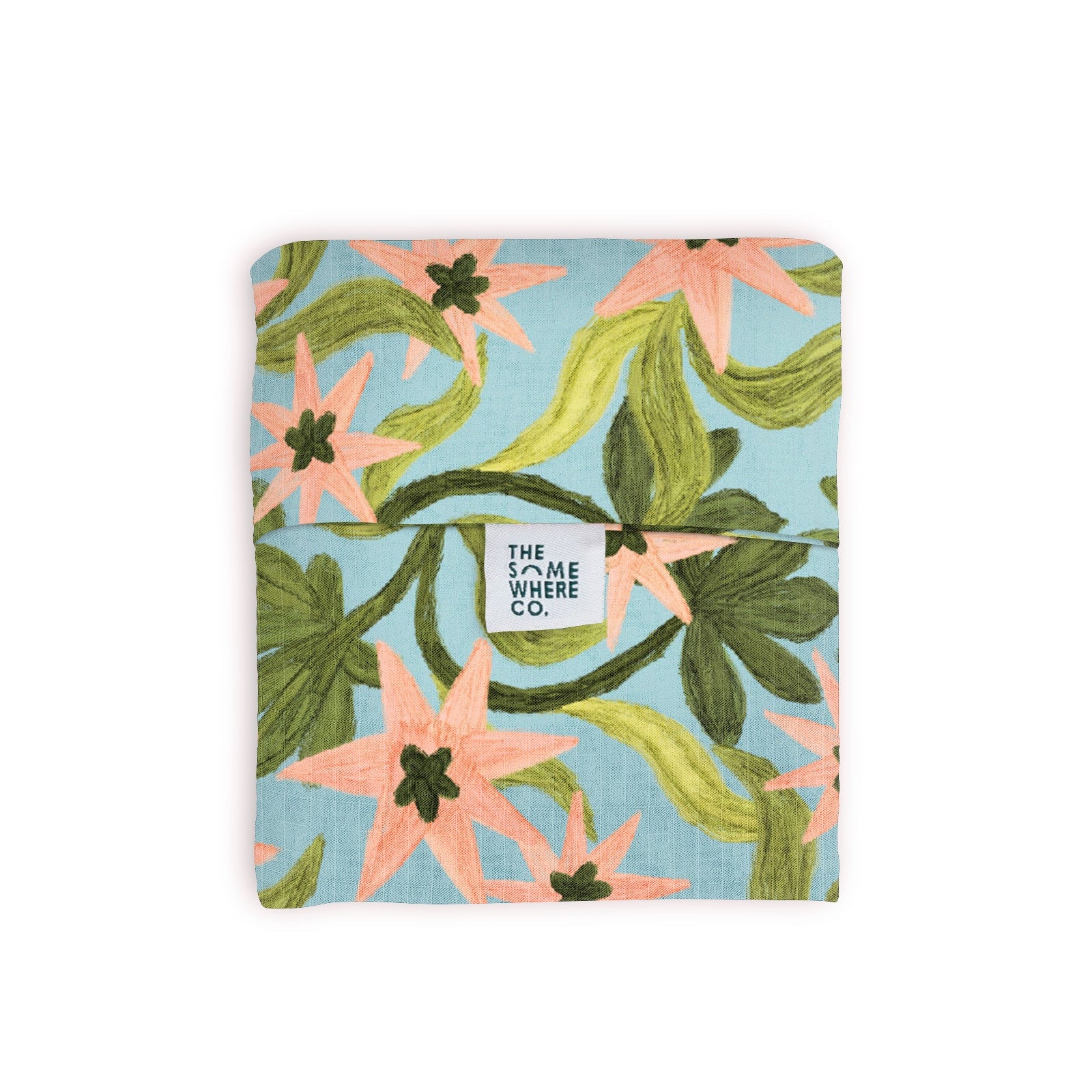 THE SOMEWHERE CO REUSABLE SHOPPING BAG: SEAFLOWER